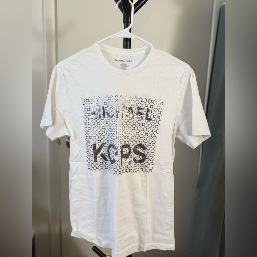 Michael Kors Woman White Graphic T-Shirt